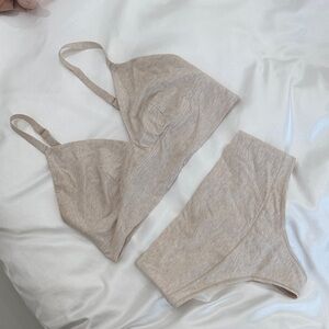 SPANX Women's Cream Bra and Panty Set